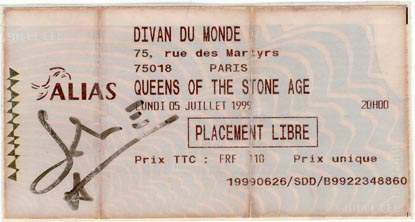 Ticket from July 5, 1999