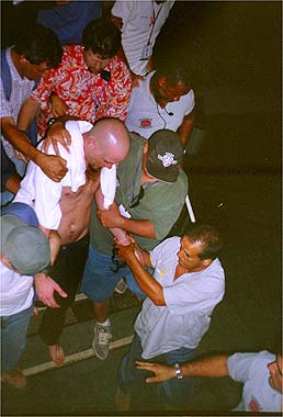 Nick Getting Arrested in Rio on Jan 19, 2001